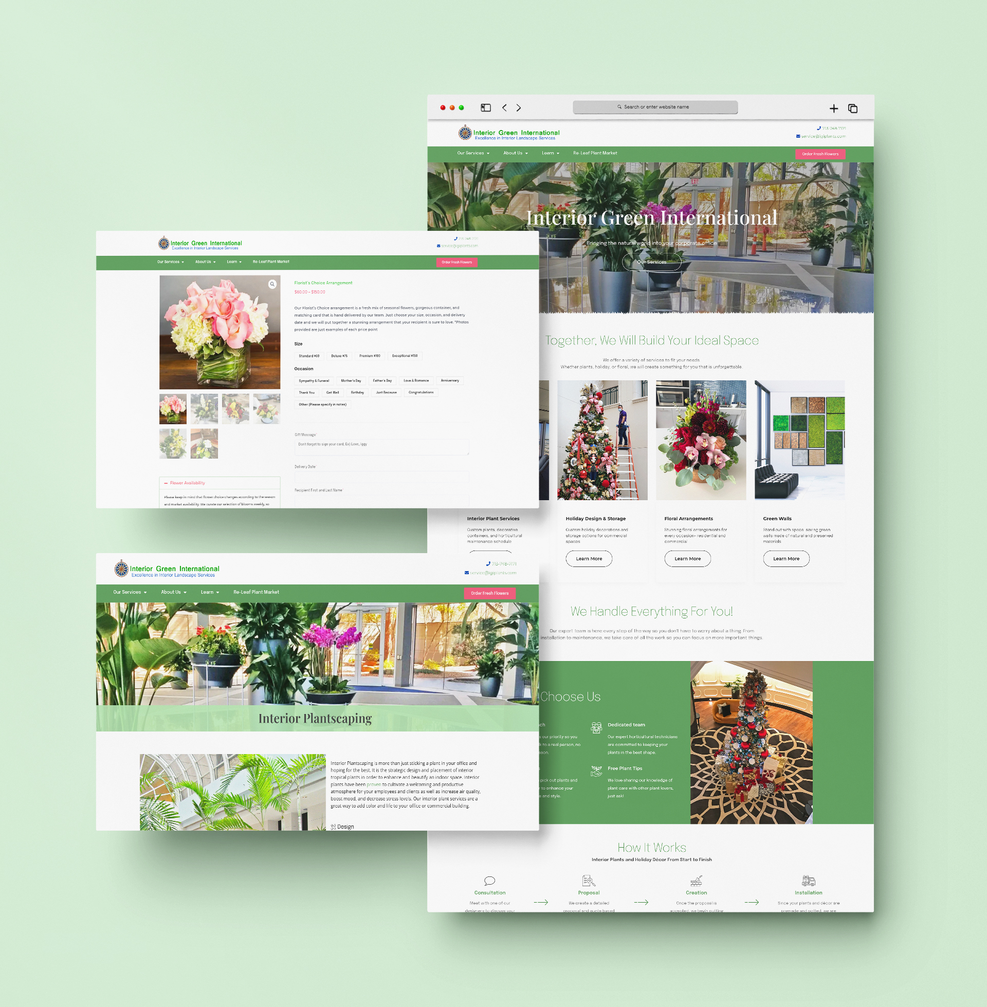 igi-website-mopckup interior green website mockup